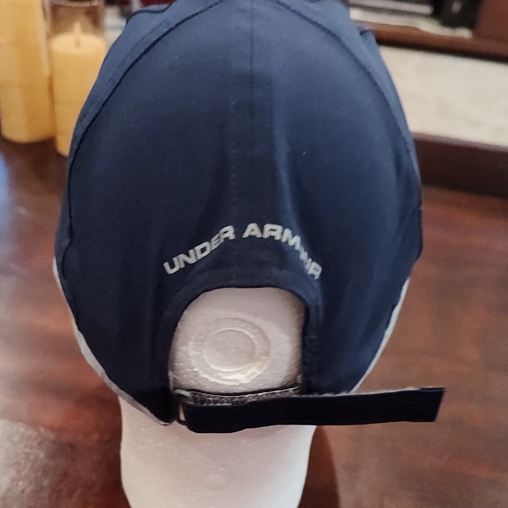 Under Armour Navy Blue Hat with White Logo Accent - Picture 6 of 7